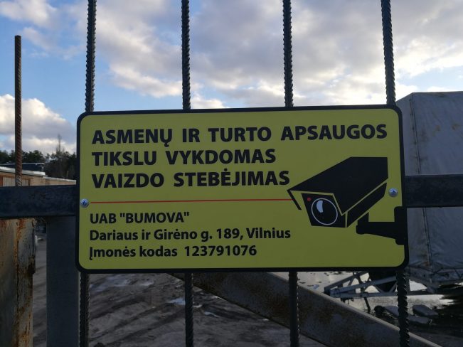 Informacinė lentelė www.saugiteritorija.lt