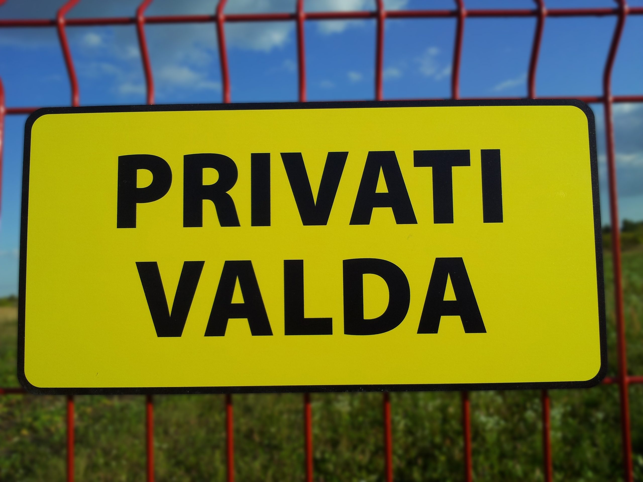 Informacinė lentelė „privati valda“, 40x20 cm, aliuminio kompozitas