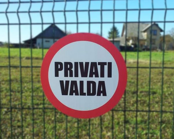 Informacinė lentelė „privati valda“, 40 cm, aliuminio kompozitas